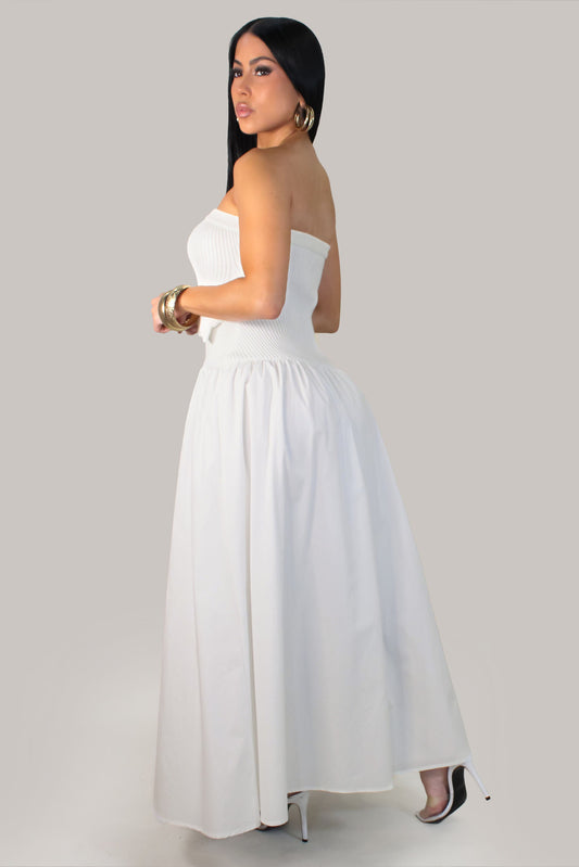 Classic Voyage Maxi Dress- White