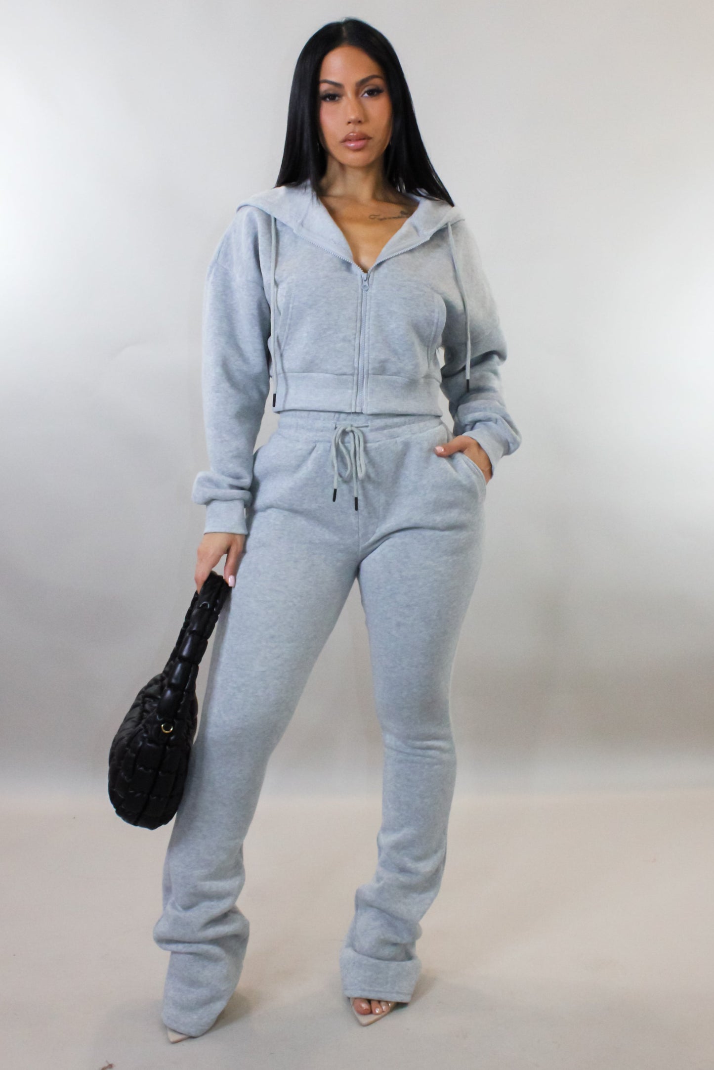 Winter Nights Jogger Set- Grey