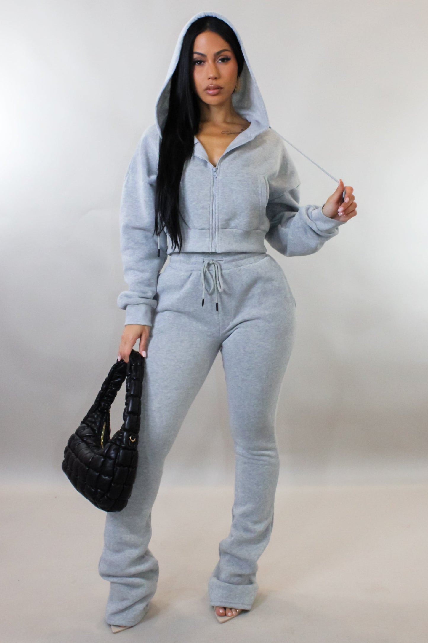 Winter Nights Jogger Set- Grey