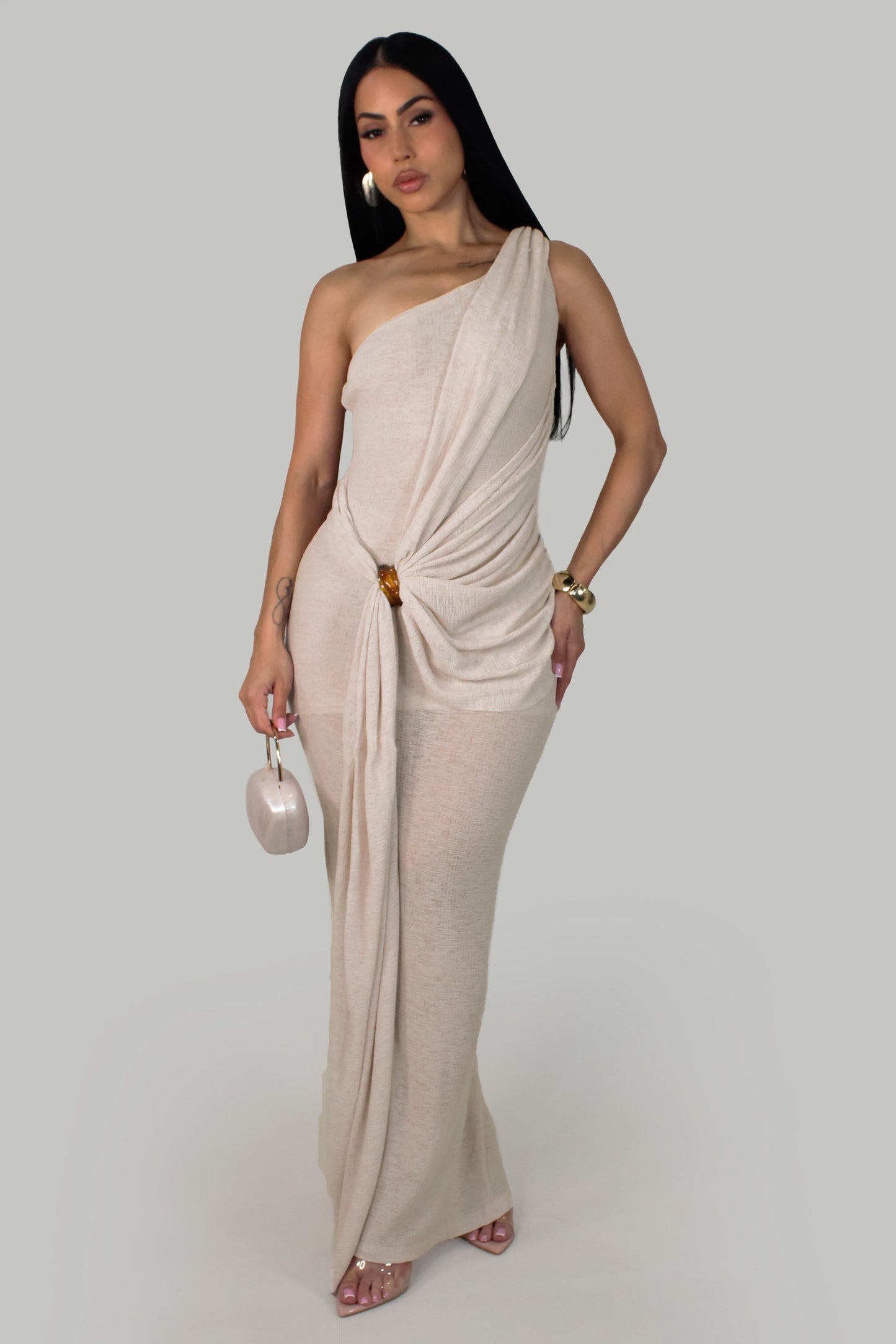 Greek Island Enchanting Dress- Wheat