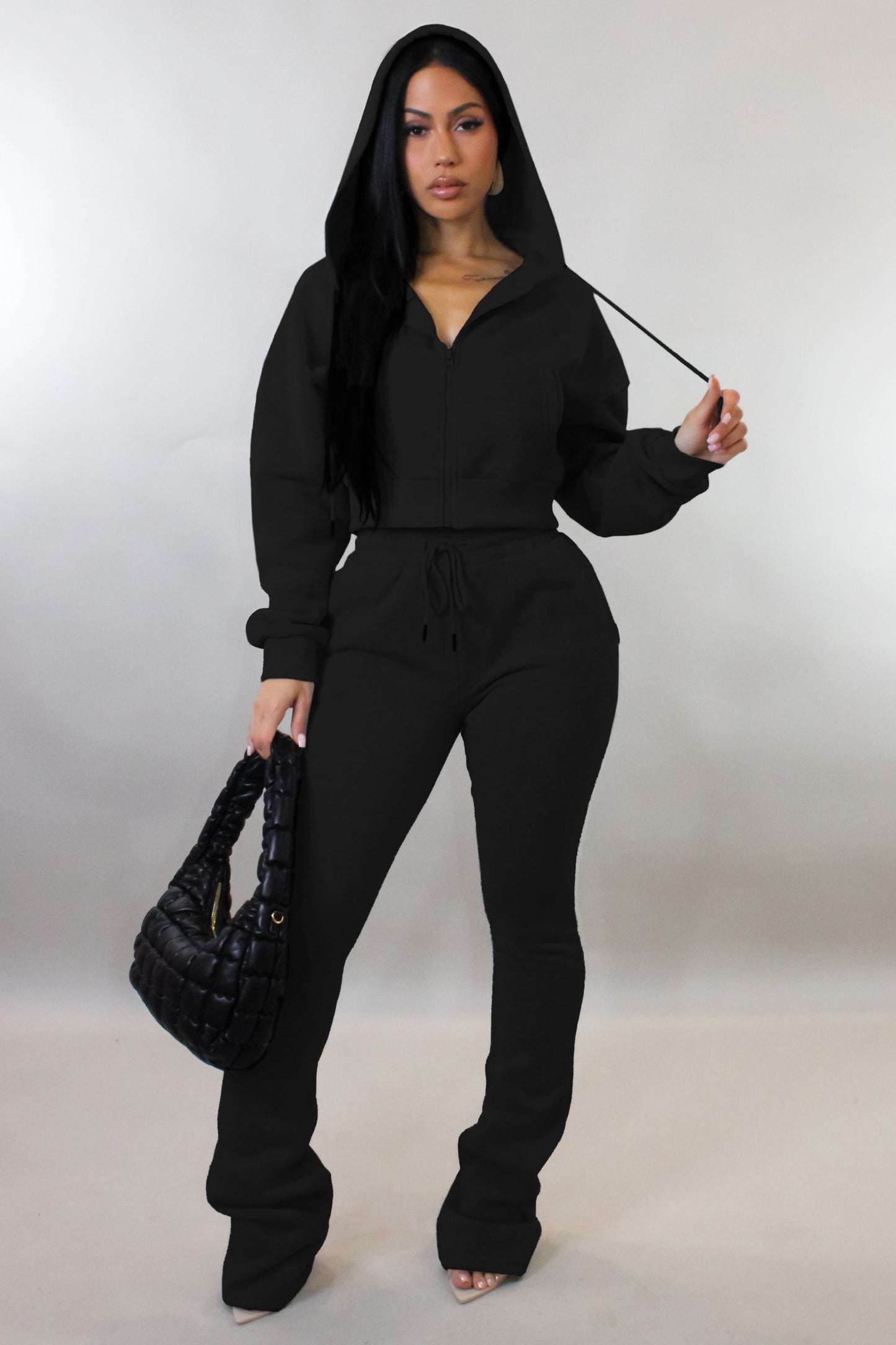Winter Nights Jogger Set- Black