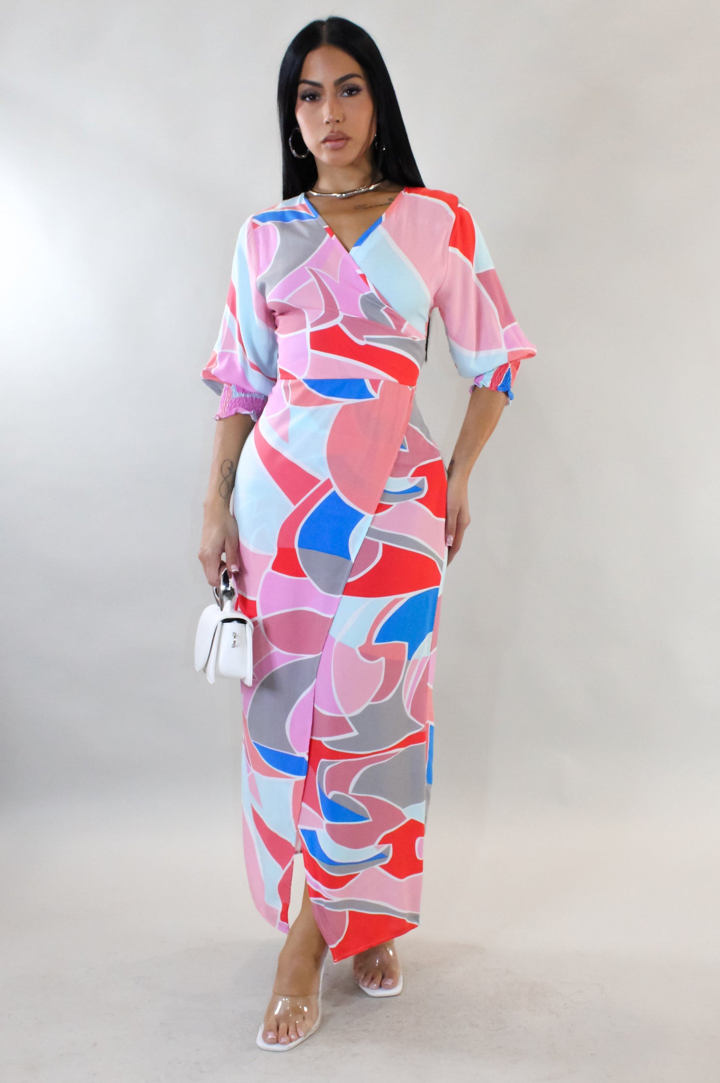 Novelty Pink Midi Dress
