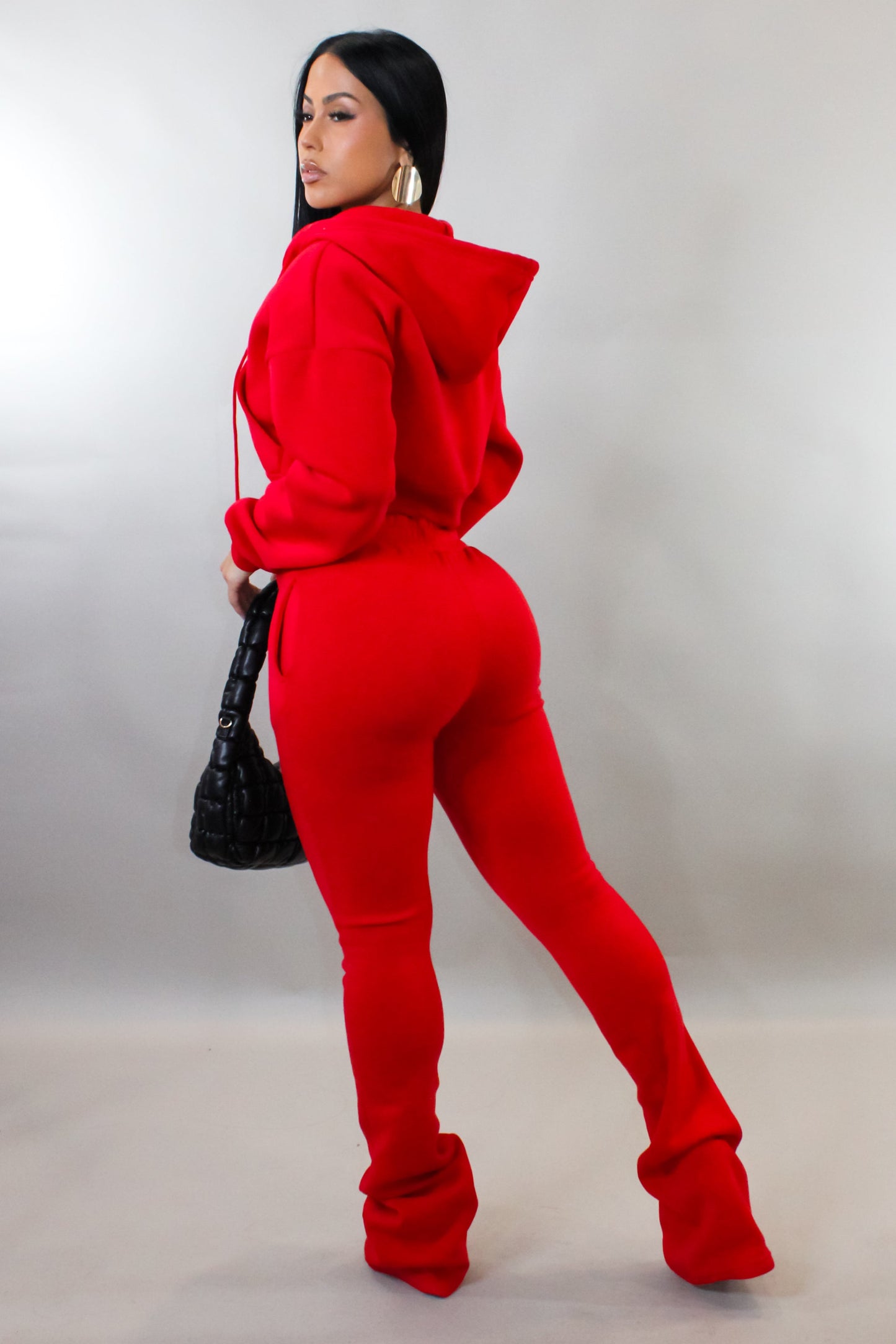 Winter Nights Jogger Set- Red