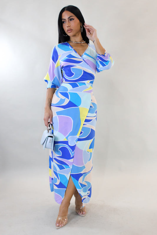 Blue Seas Midi Dress