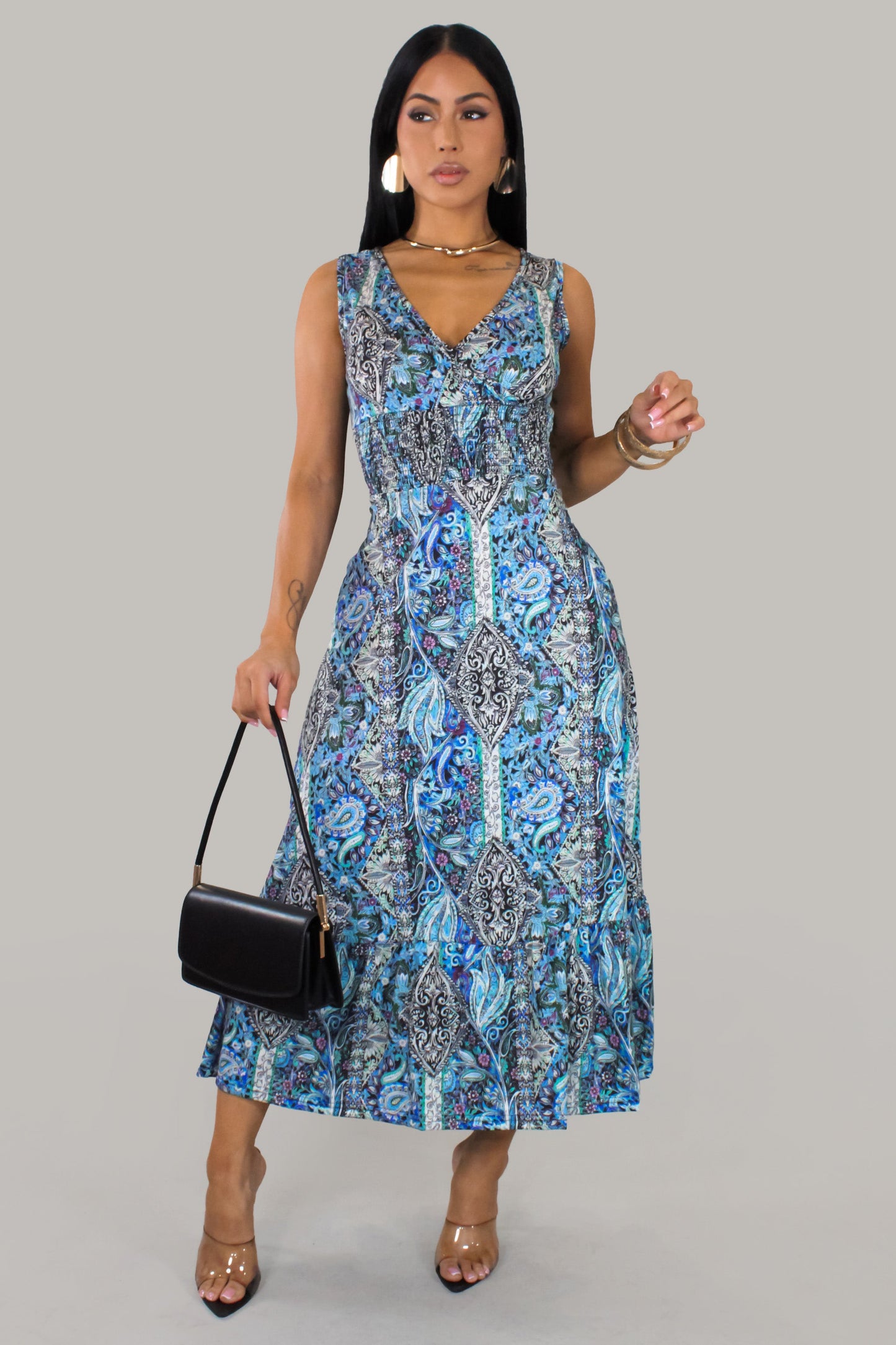 Kaleidoskopily Dress- Blue