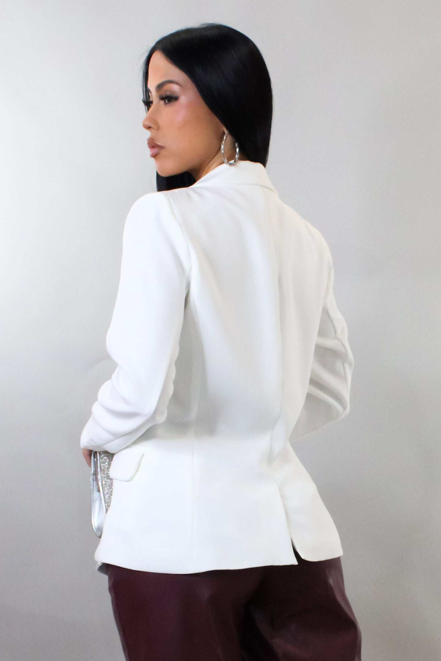 Sparkle City Blazer- White