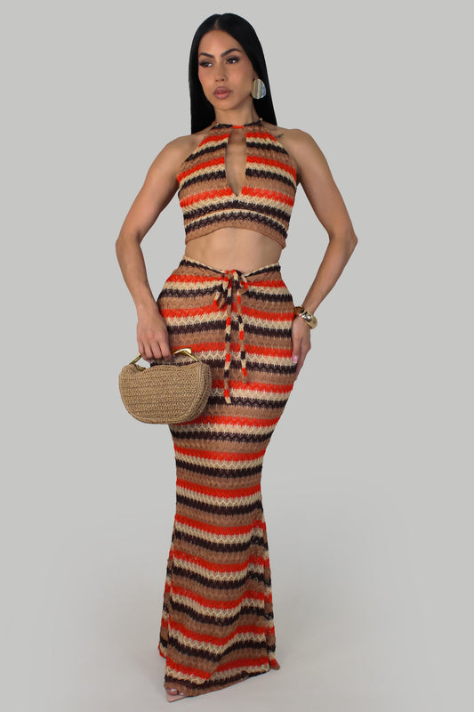Summer Knit Skirt Set