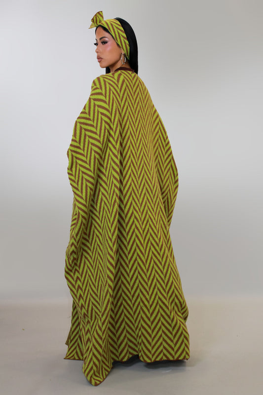 At the Crossroads Cardigan & Headband Set- Green