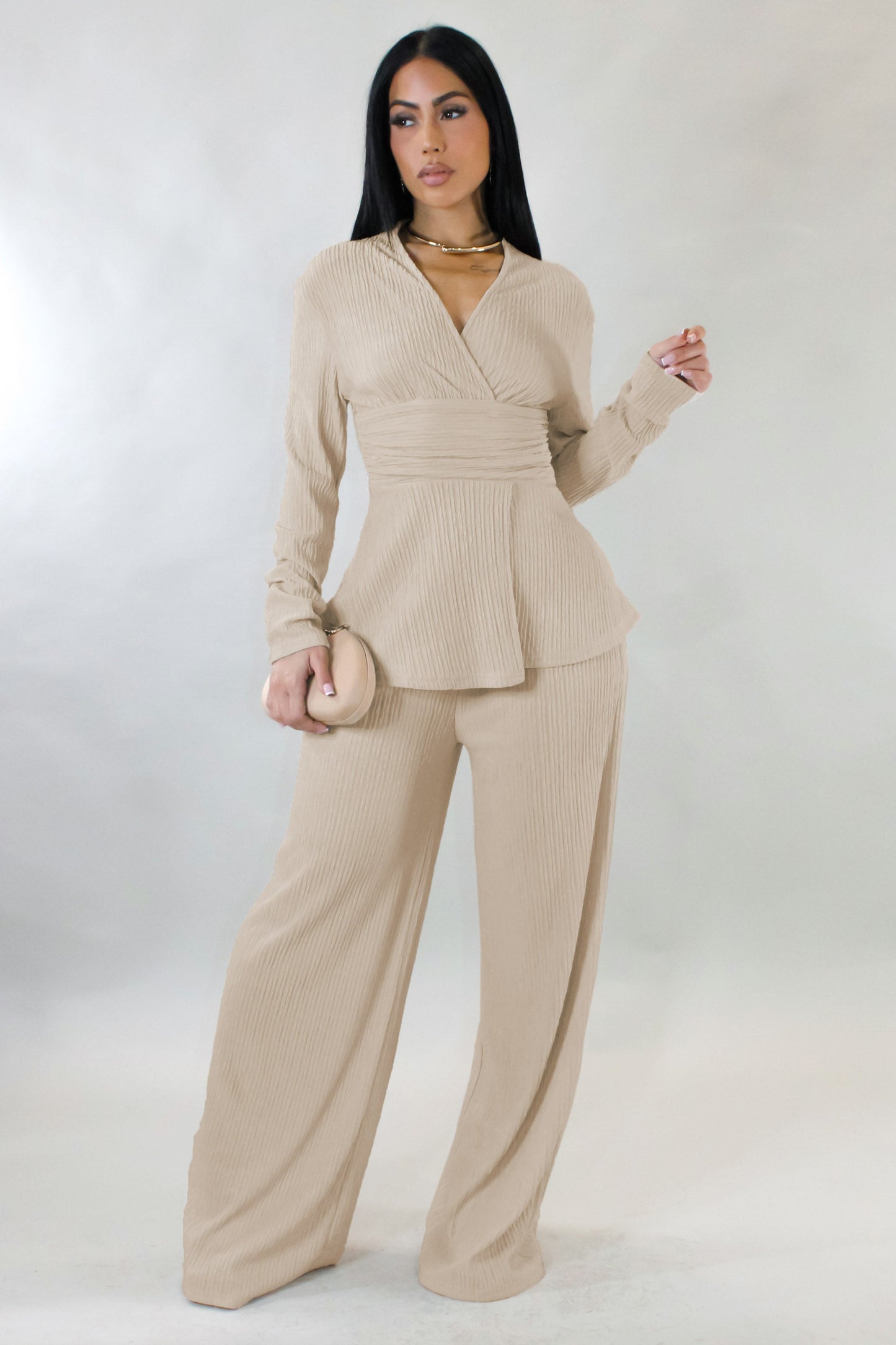 Better Shape Up Pants Set- Beige