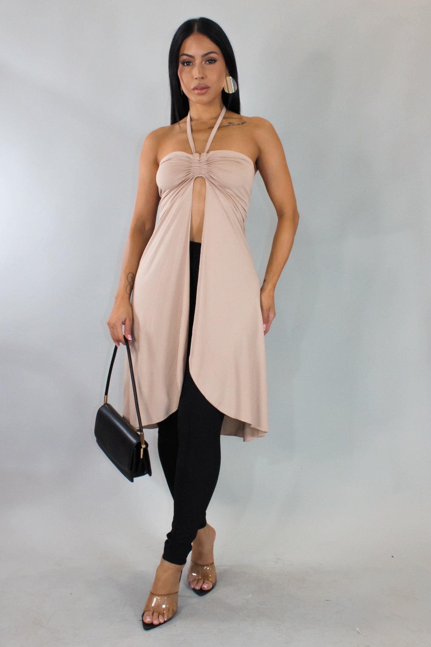 No Regrets Halter Top - Beige