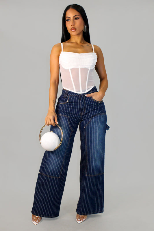 Dark Wash "On the 30's" Denim Pants