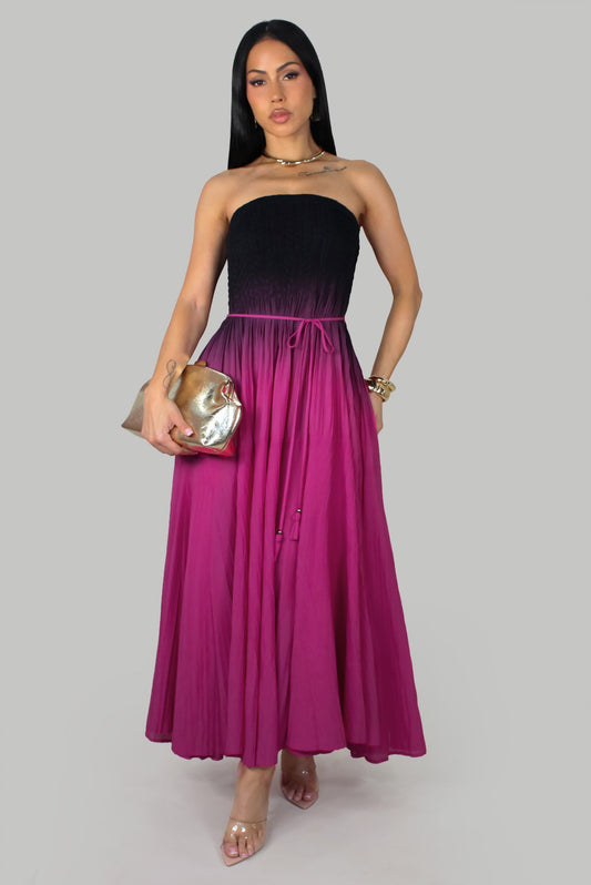 Purple Fades to Black Aura Dress