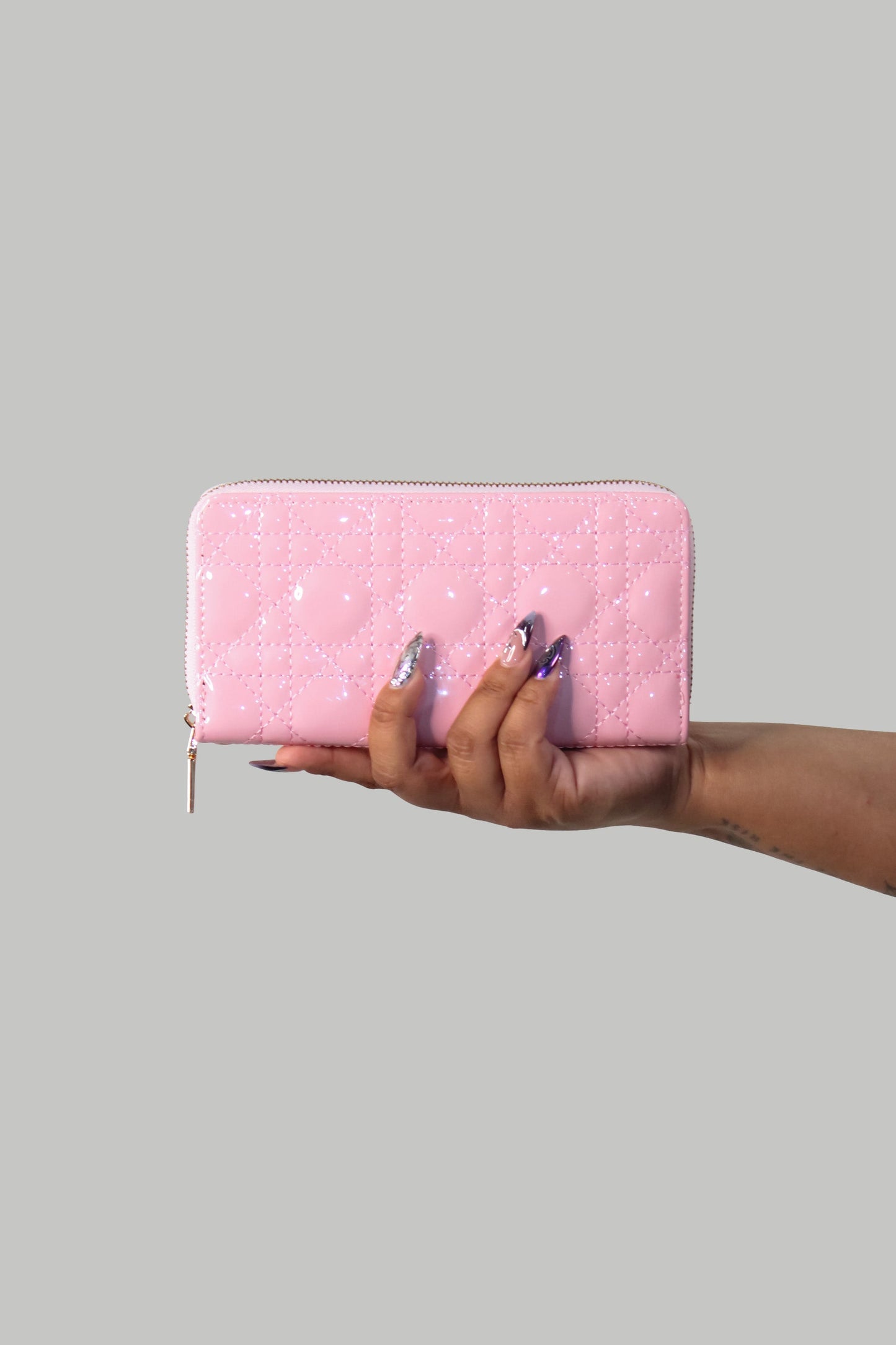 Initial "R" Quilted Handbag & Wallet Set