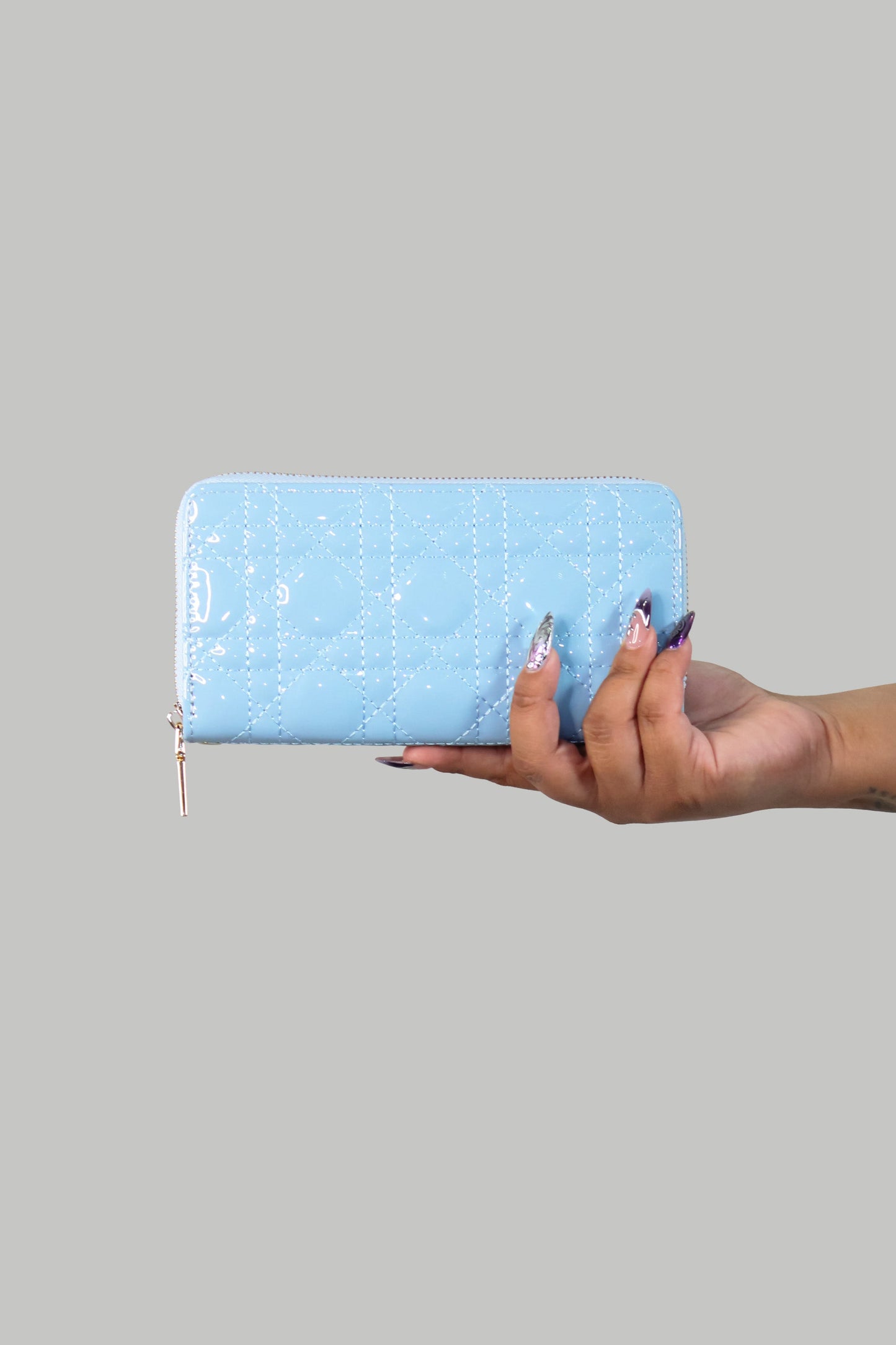 Initial "R" Quilted Handbag & Wallet Set