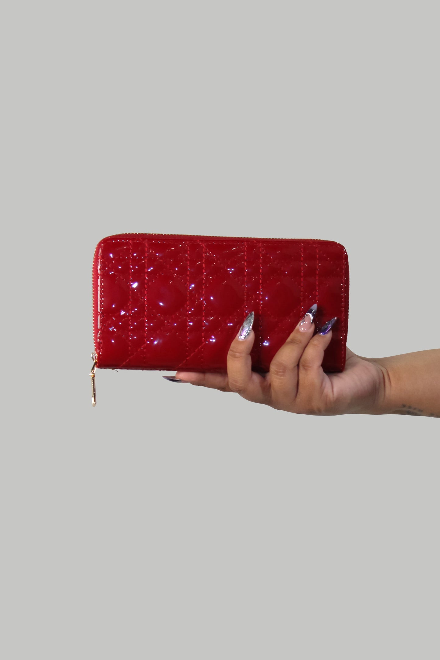 Initial "R" Quilted Handbag & Wallet Set