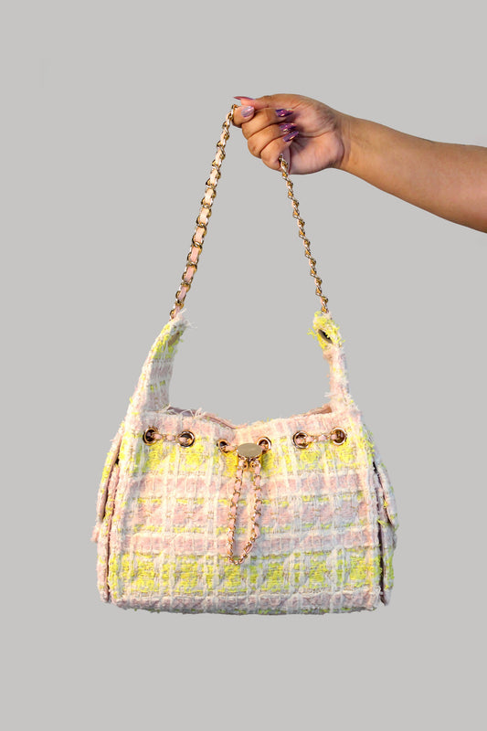 Pink/Yellow Chain Purse