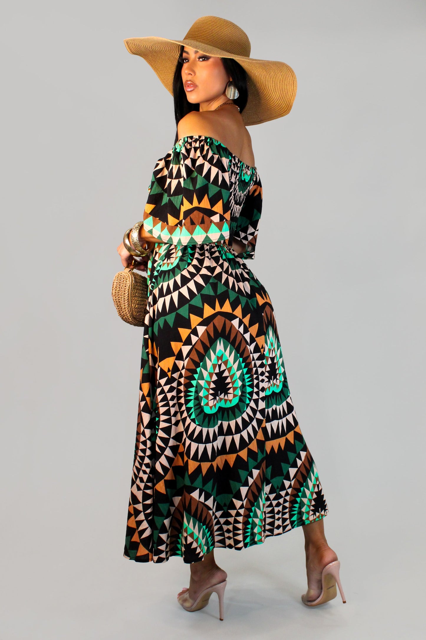 Artistic Vibes Midi Dress- Multi