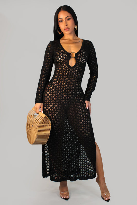 Fiji Coverup Dress- Black