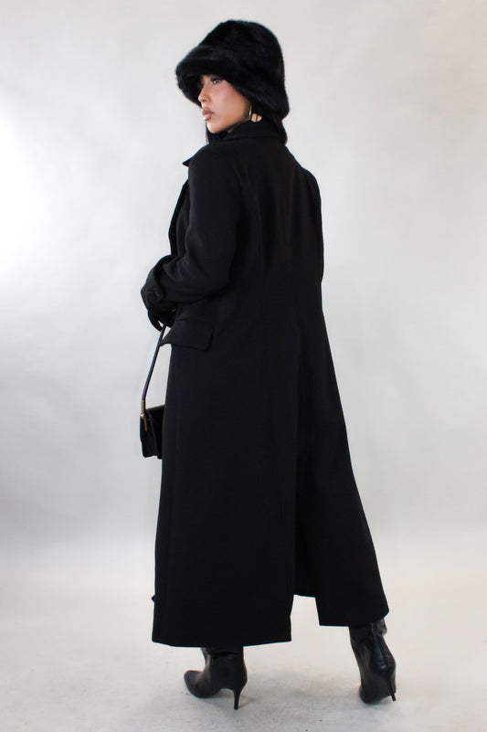 Not My Problem Long Coat- Black