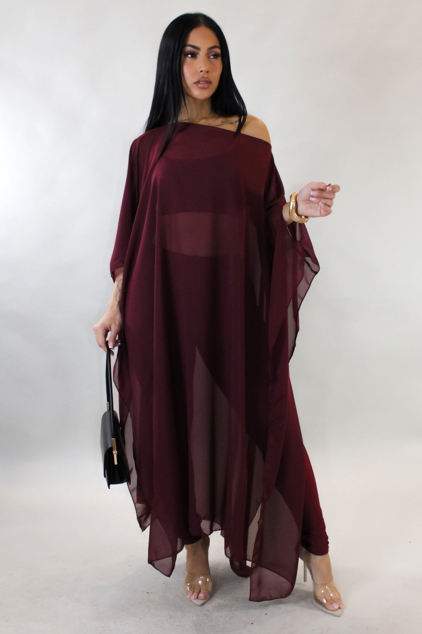 All My Love 3-Piece Pants, Top, & Drape Set- Red