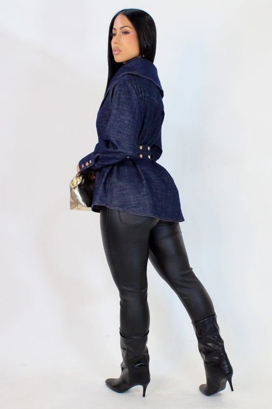 Juliet Denim Top w/ Belt