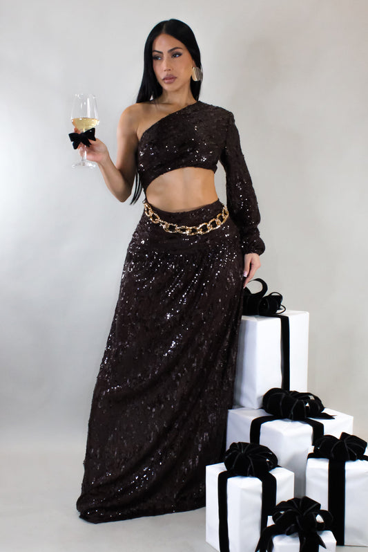 Going Rogue Maxi Dress- Brown