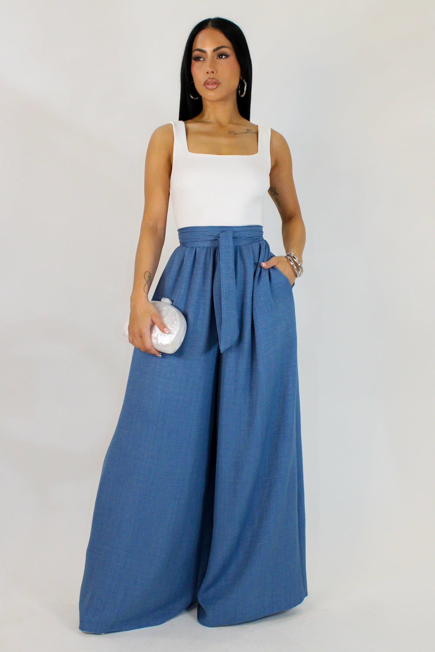 Square Neck Knit Jumpsuit