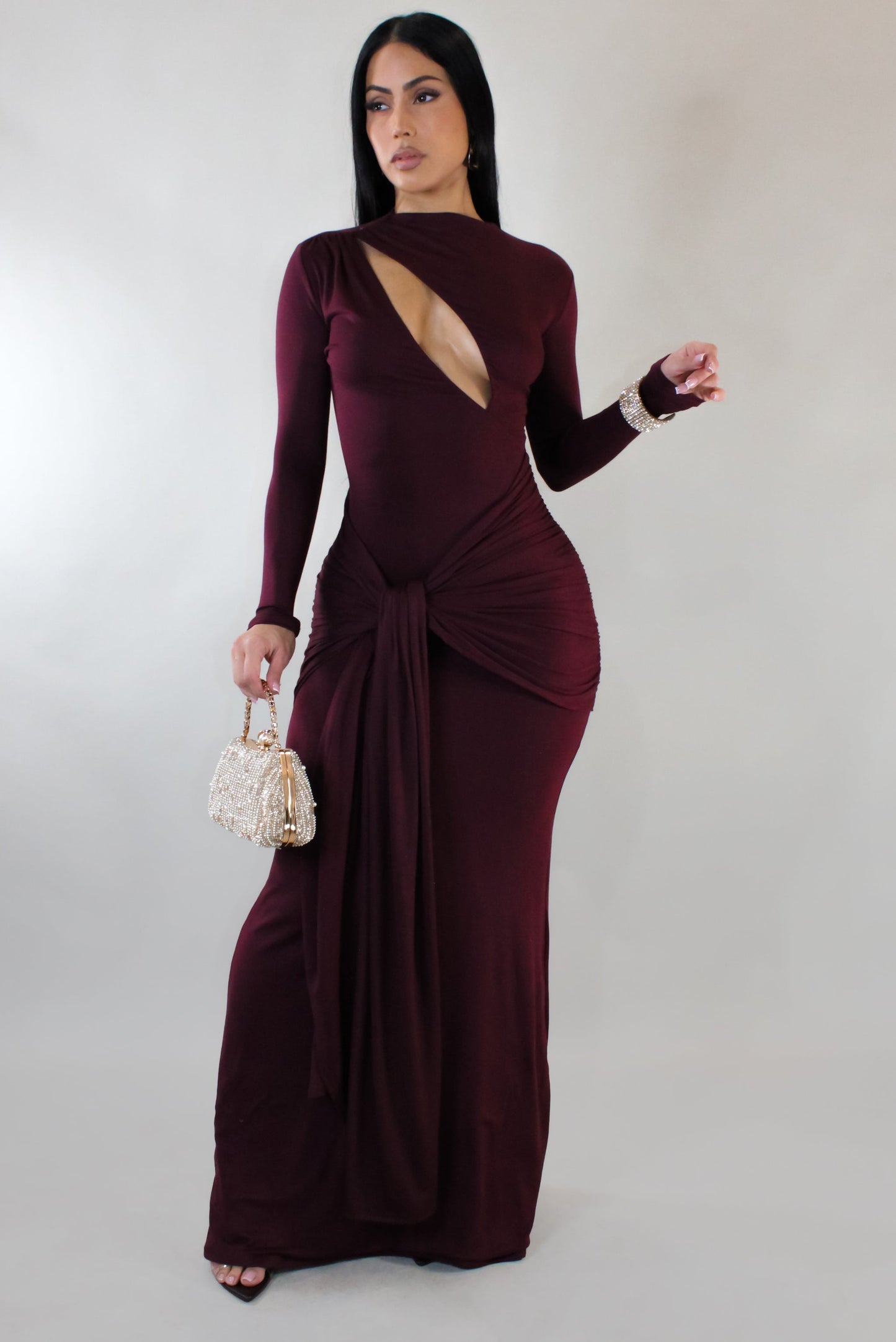 Since I've Met You Maxi Dress- Burgundy
