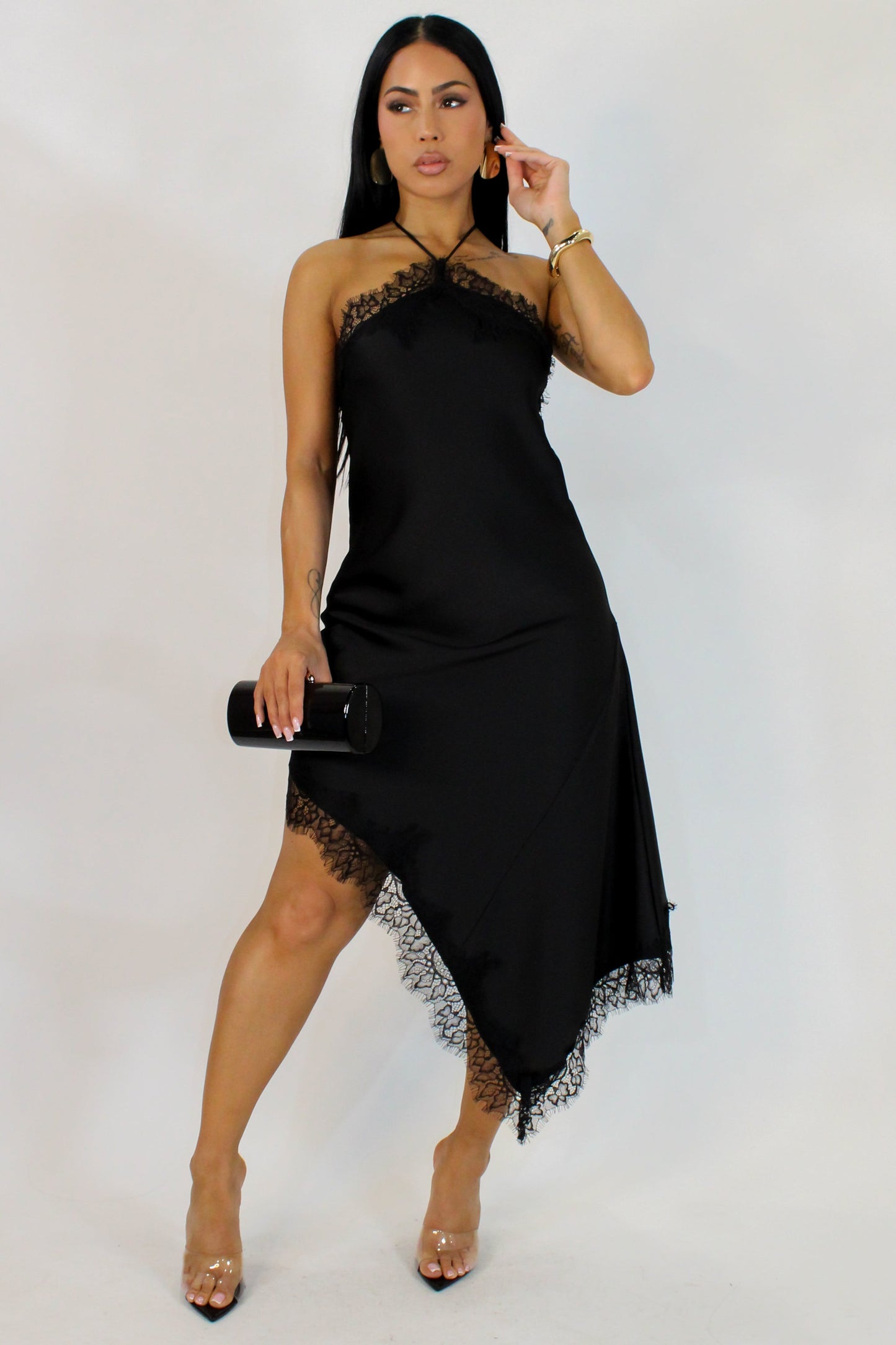 Bellini Midi Dress- Black