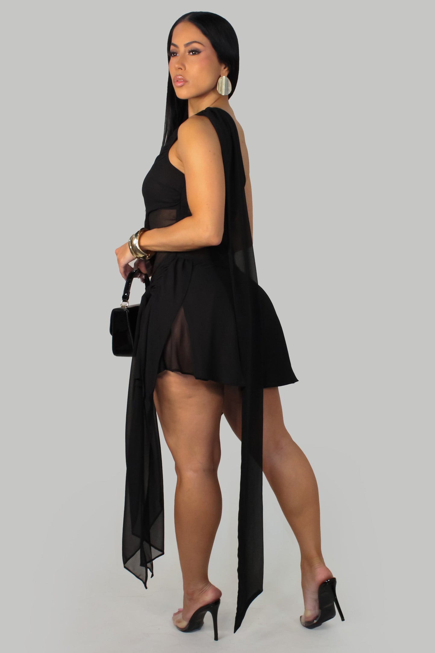 Entanglement Relationship Dress- Black