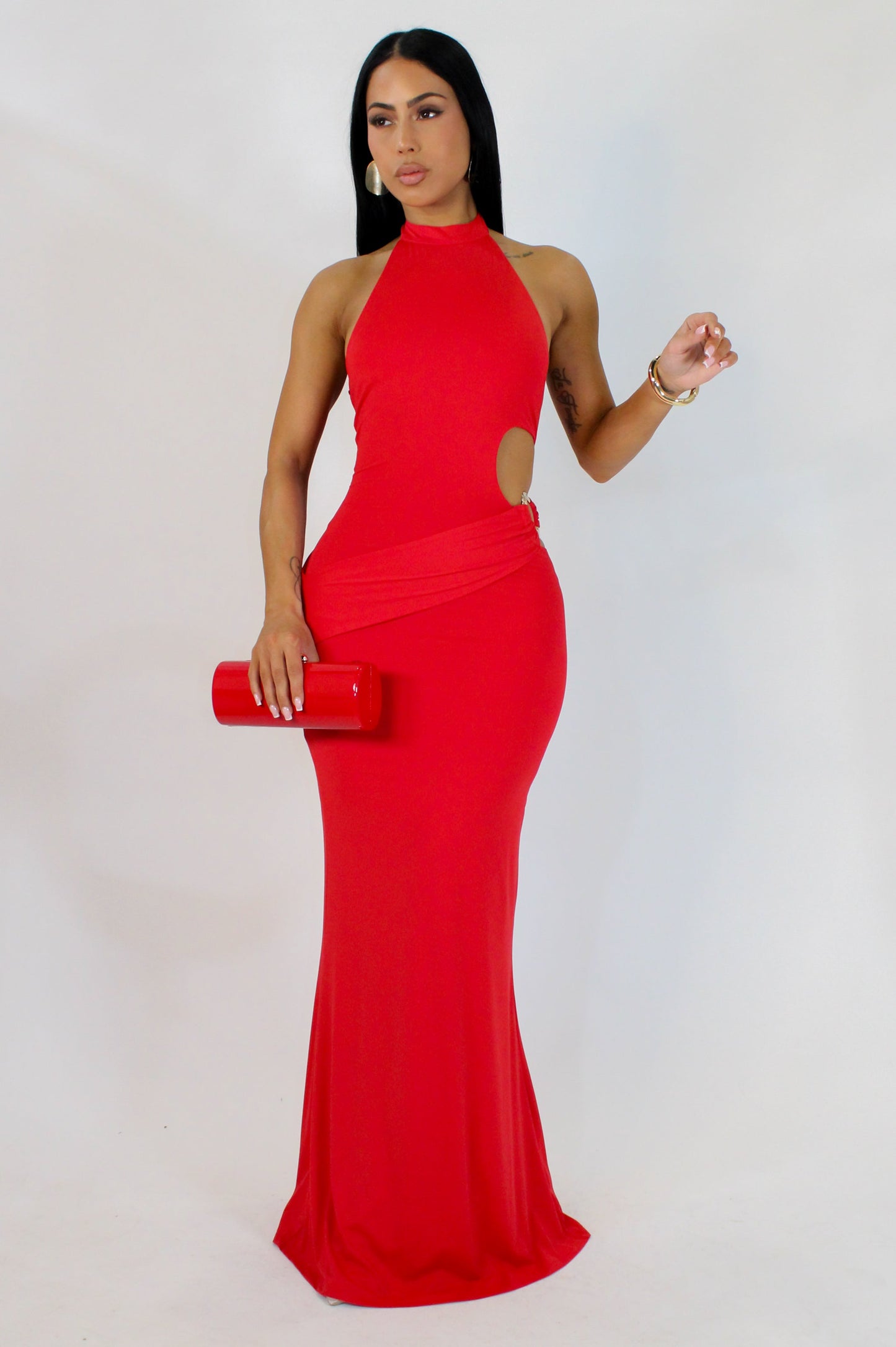 Secrets of the Heart Maxi Dress- Red