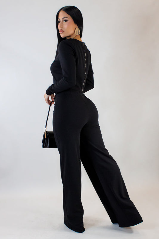 Cheers to You Jumpsuit- Black