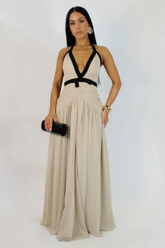 Season's Beginnings Maxi Dress- Cream