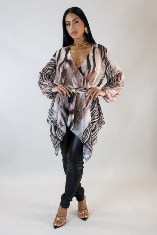 Sheer Brown Top- Brown