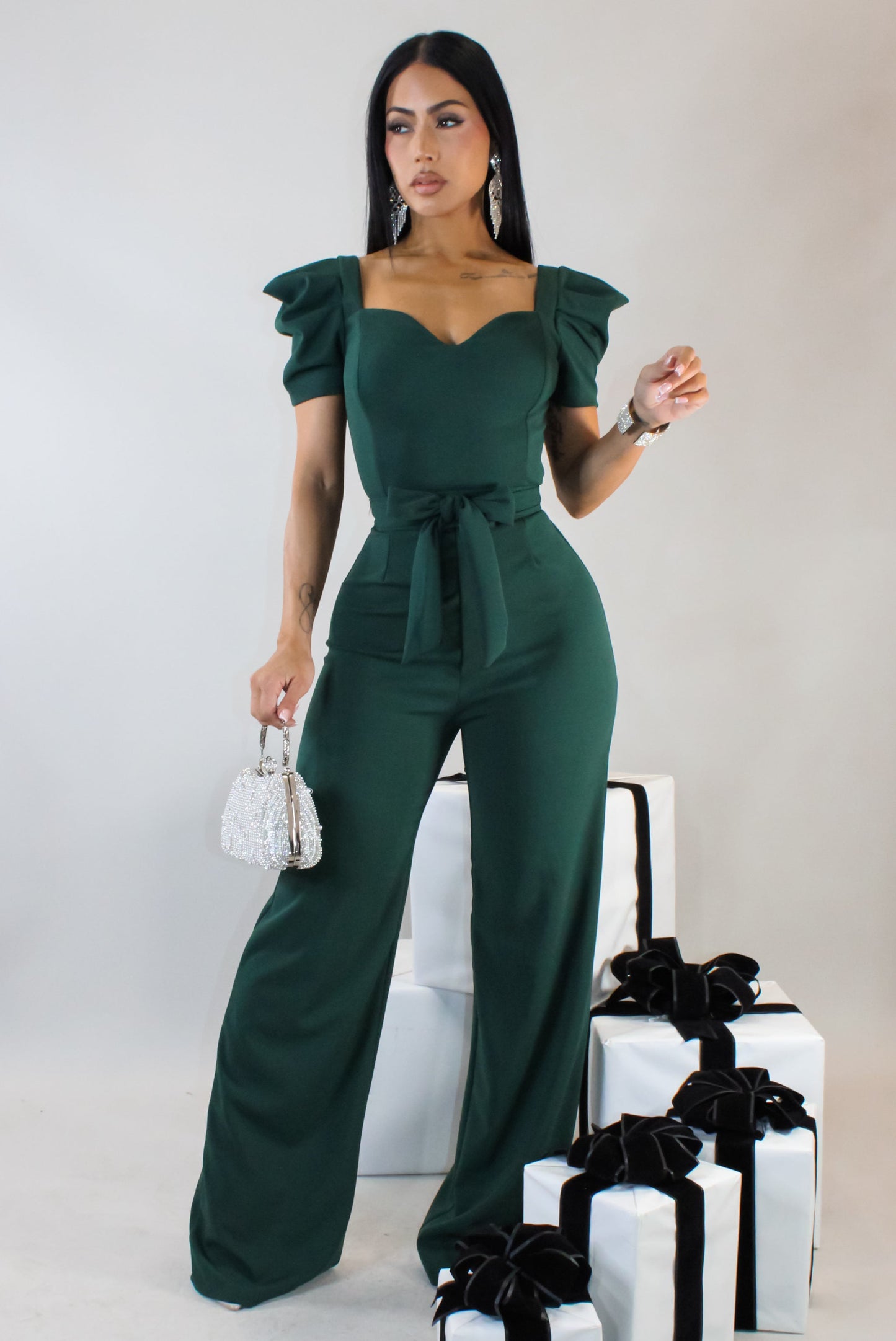 Let's Have Brunch Jumpsuit- Green