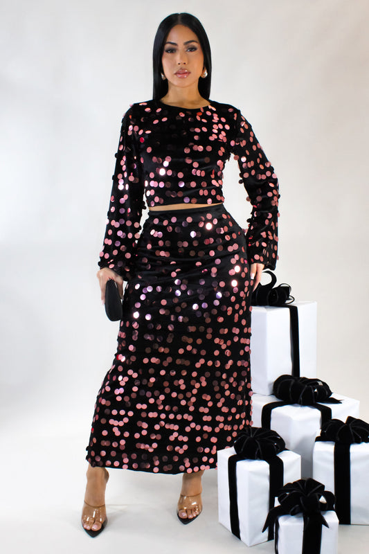 City of Dreams Skirt Set- Pink