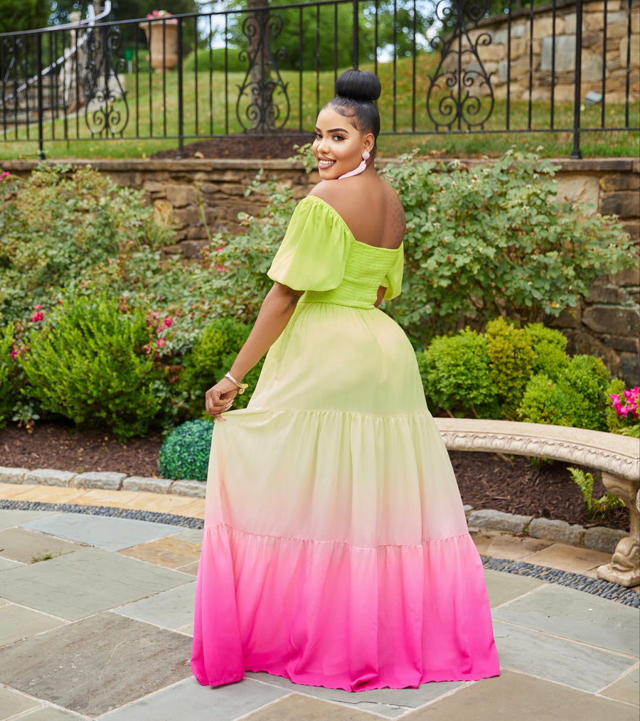 Gradient Ombre Maxi Dress