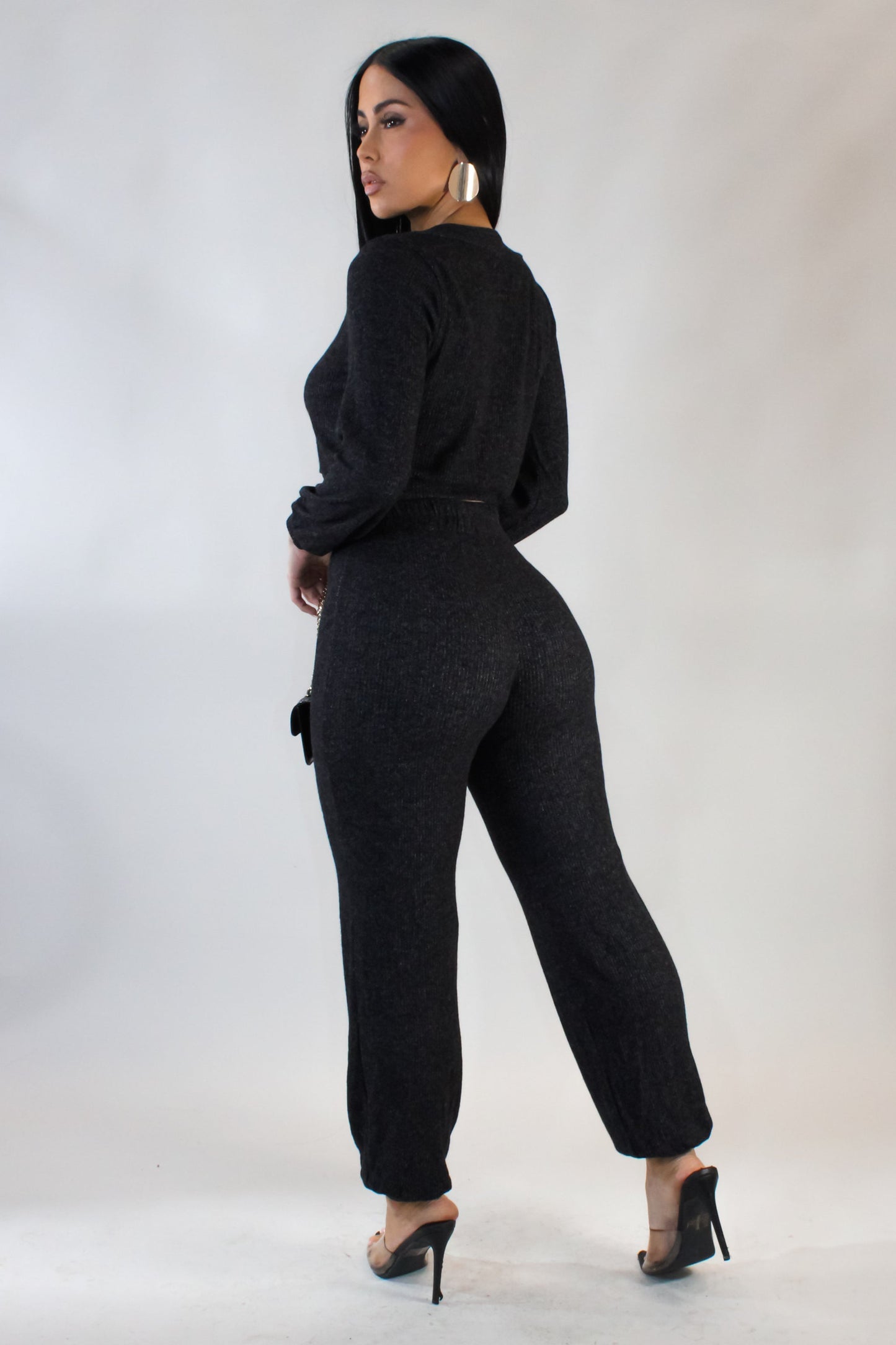 In Motion Pants Set- Black