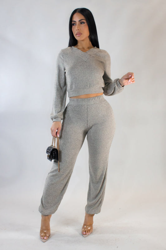 In Motion Pants Set- Cream