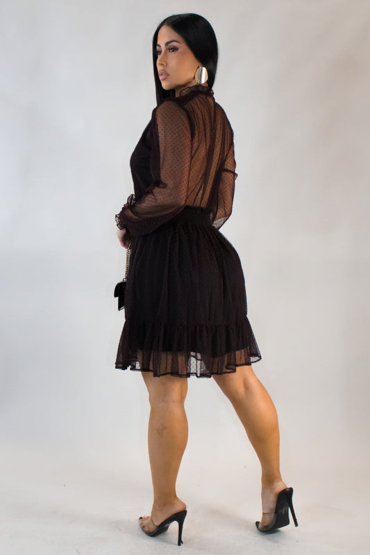 Vintage Mini Dress- Black