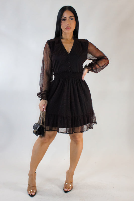 Vintage Mini Dress- Black