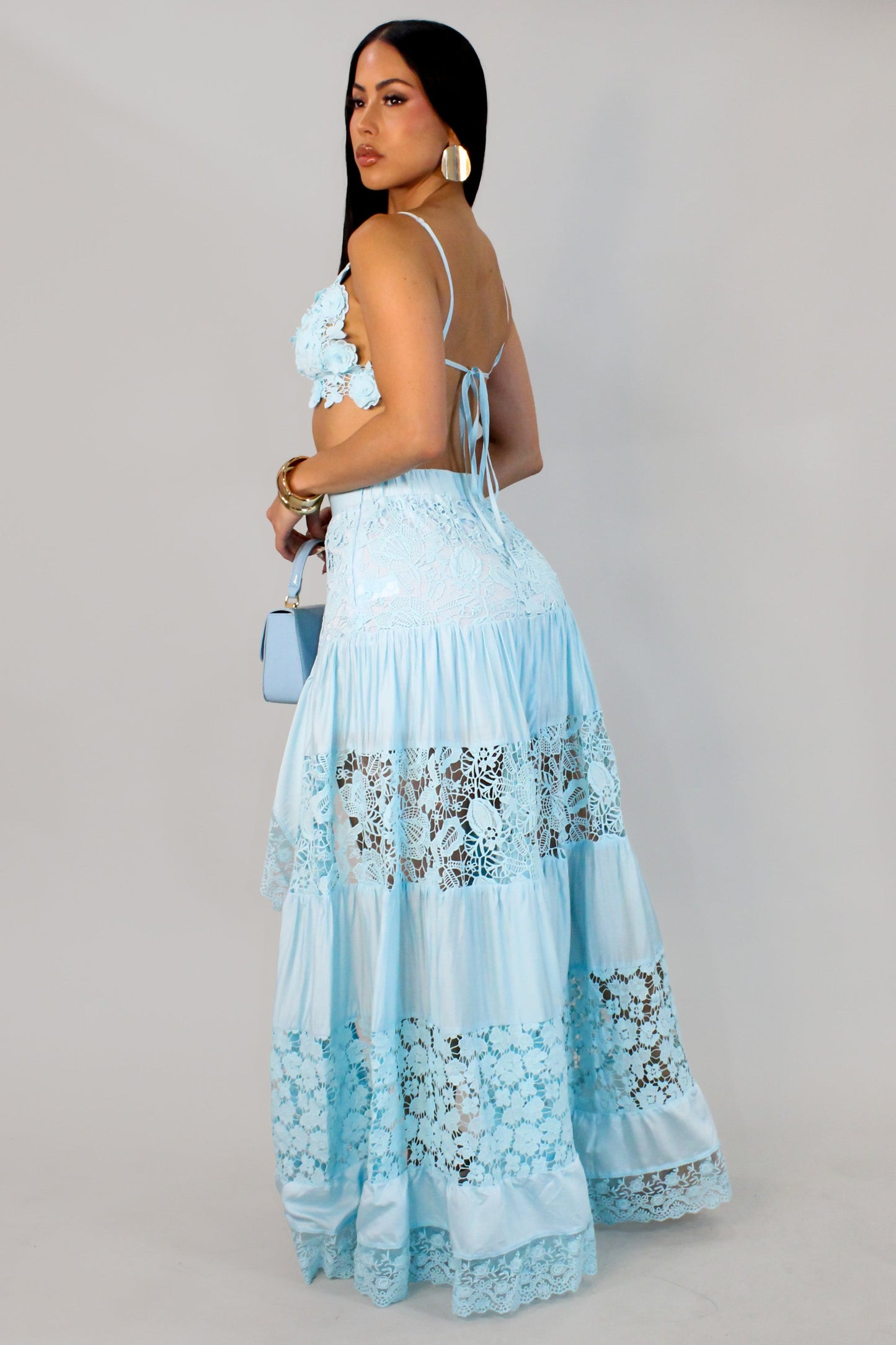 Cabo Babe Skirt Set- Blue