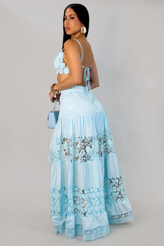 Cabo Babe Skirt Set- Blue