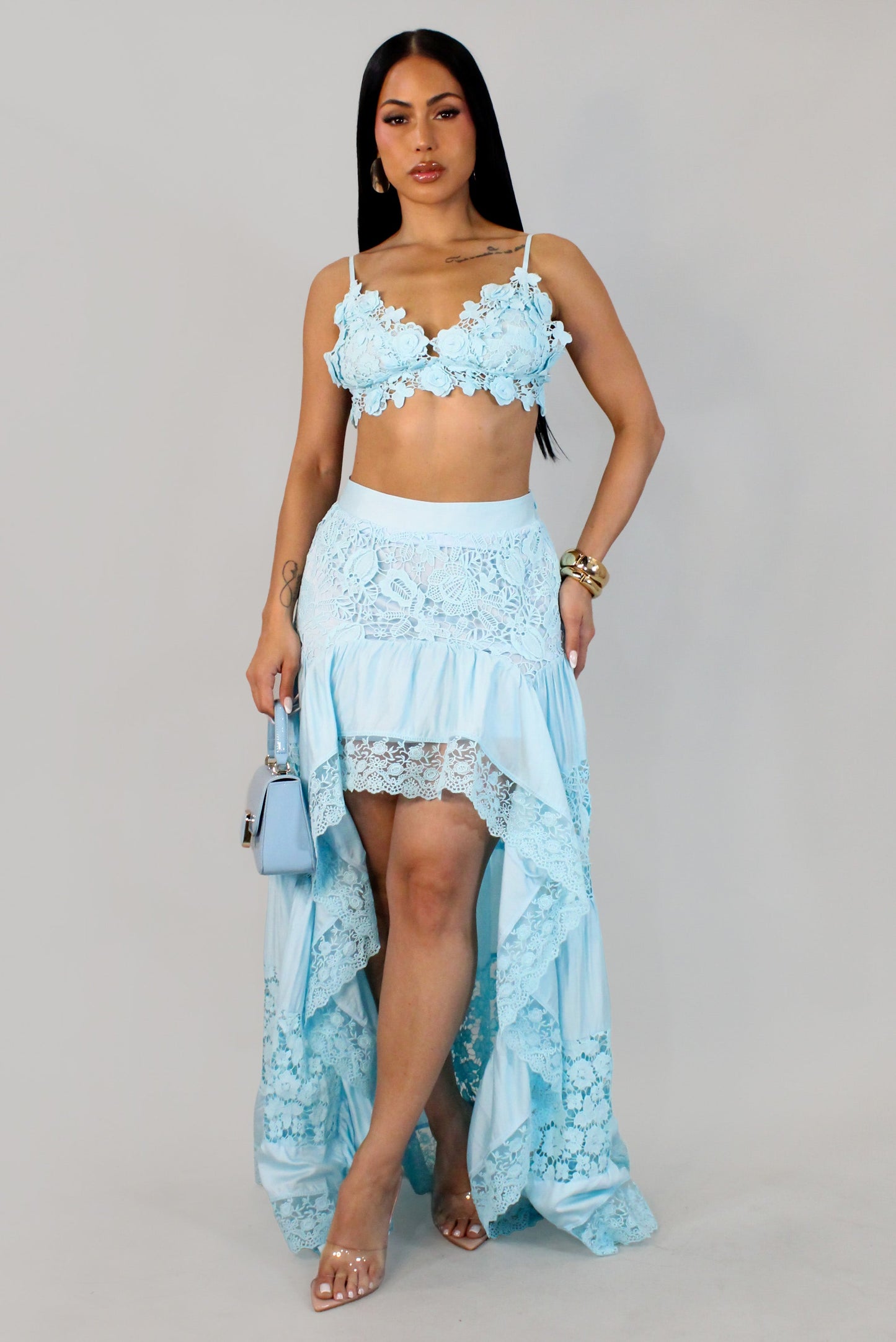 Cabo Babe Skirt Set- Blue