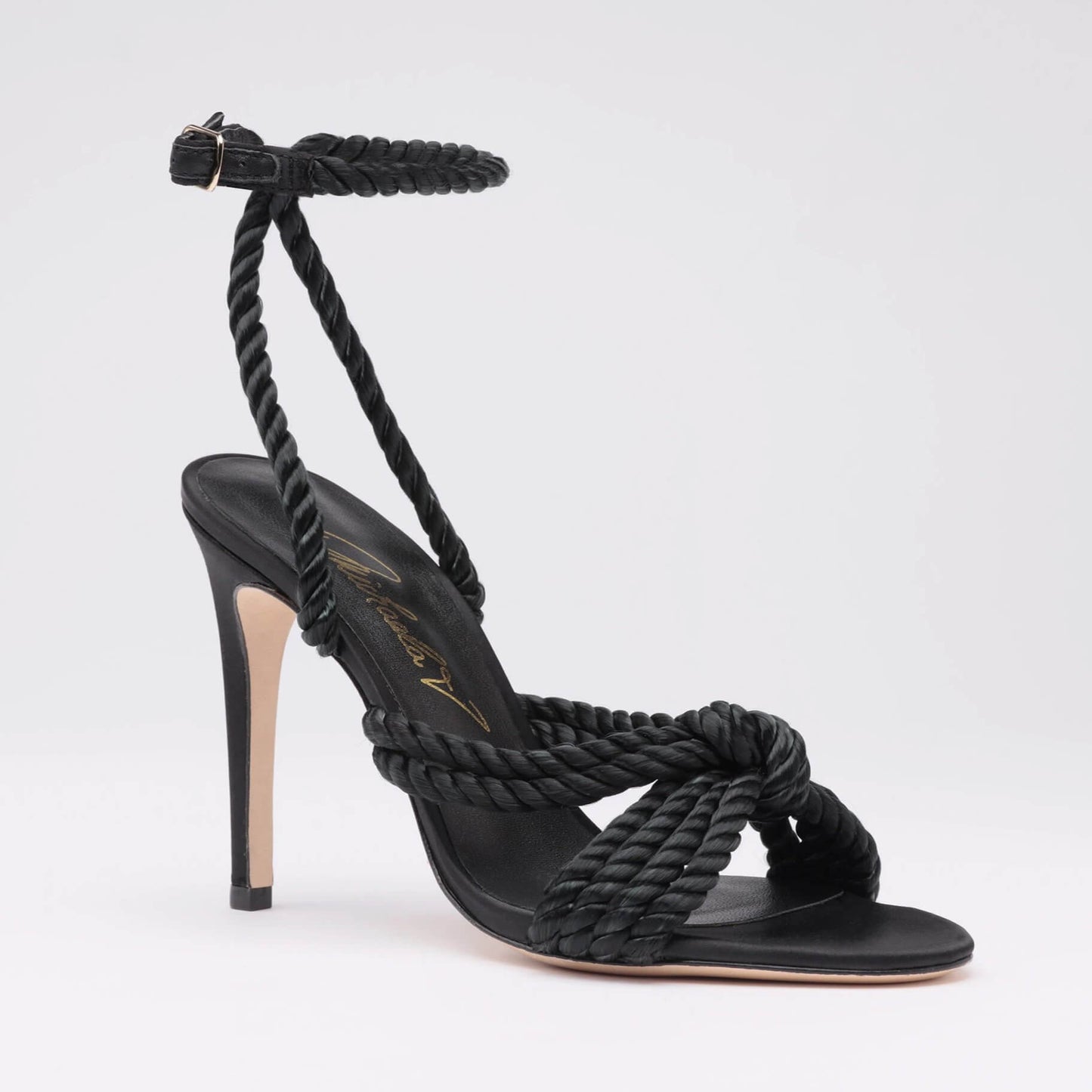 Michaela V Selene Satin Heels • Black
