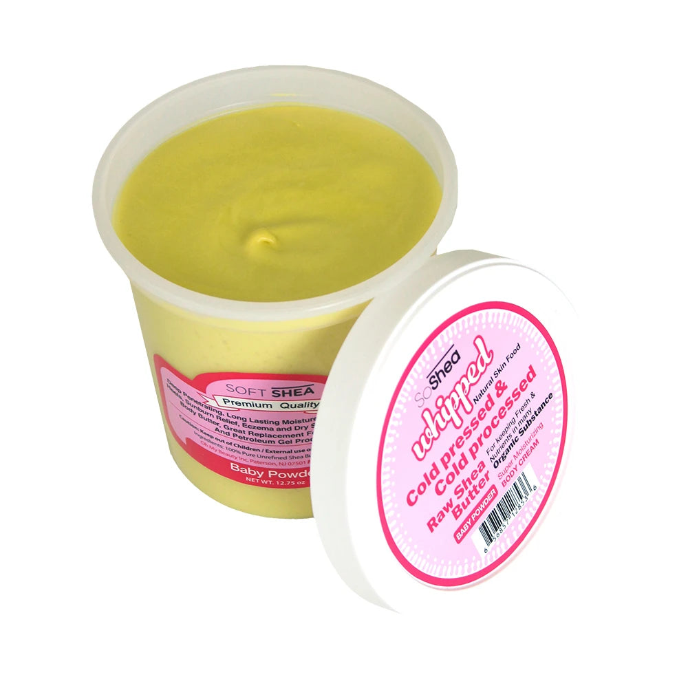 2 OZ Sample of SoShea: Whipped Shea Butter - Baby Powder