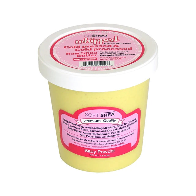 2 OZ Sample of SoShea: Whipped Shea Butter - Baby Powder