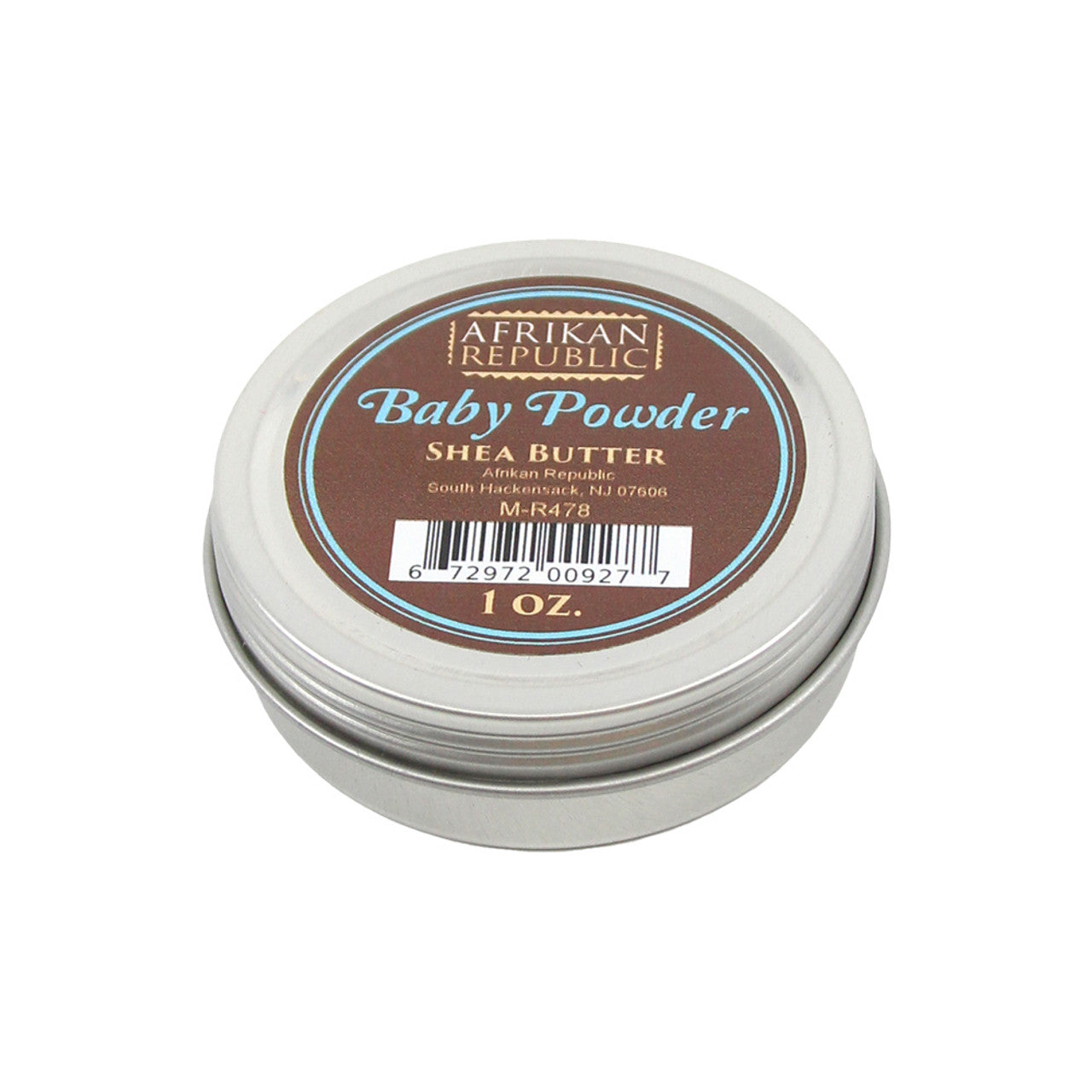 Afrikan Republic: Shea Butter – Baby Powder: 1 oz.