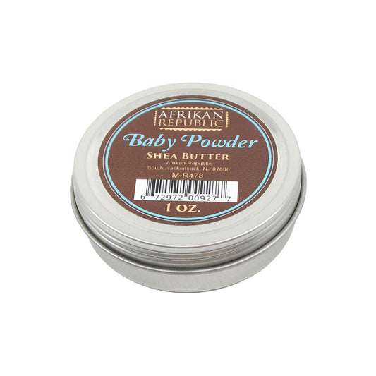Afrikan Republic: Shea Butter – Baby Powder: 1 oz.