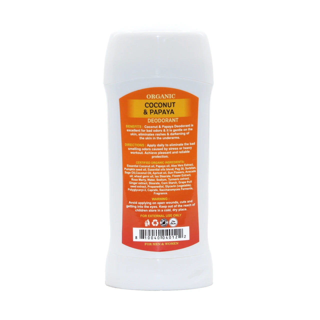 Al-Falah: Coconut & Papaya Organic Deodorant